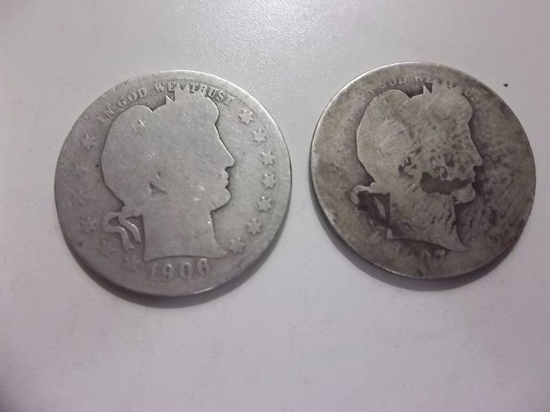 1906 D, 1907 Barber Quarter