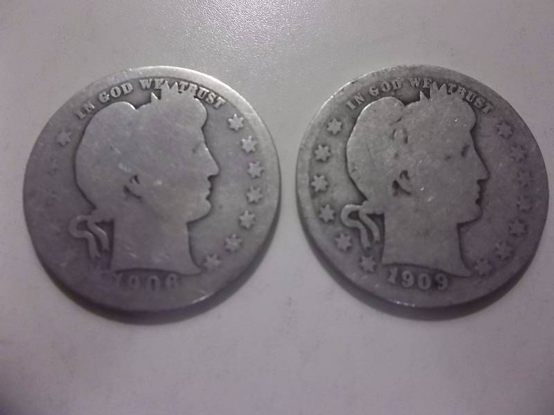 1906 , 1909 Barber Quarter
