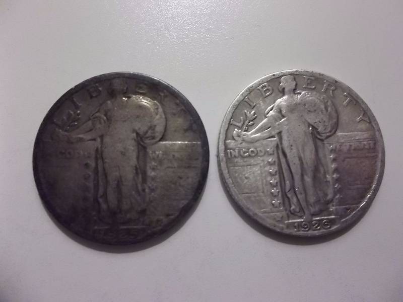 1925, 1926 Standing Liberty Quarters Better Grades With Strong Dates