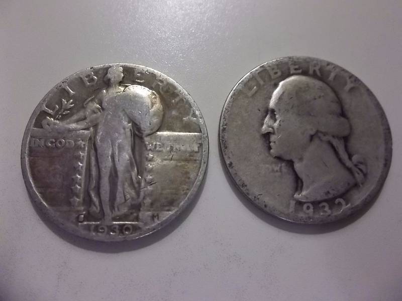 1930 Standing Liberty & 1932 Washington Quarters