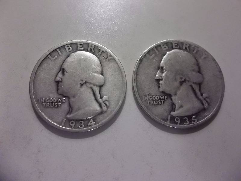 1934,1935 Washington Quarters