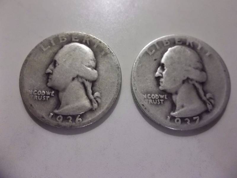1936, 1937 Washington Quarters