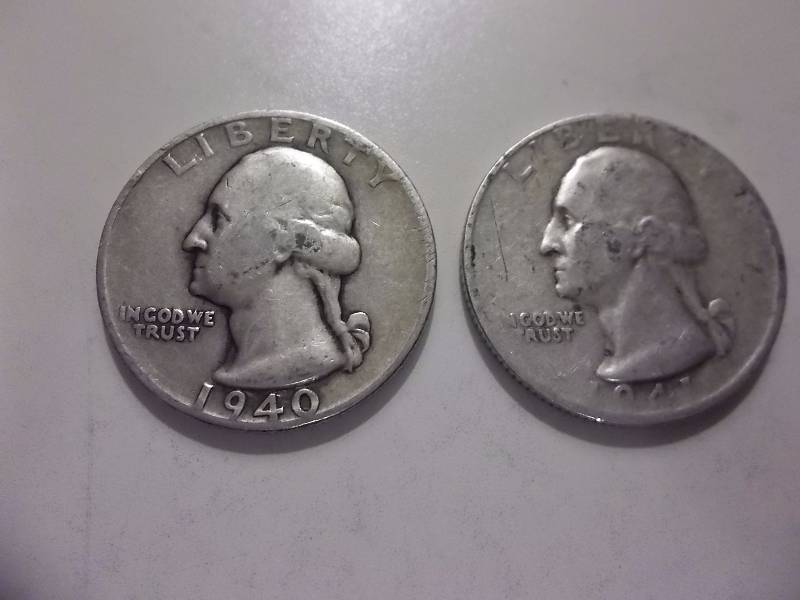 1940 S, 1941 S Washington Quarters