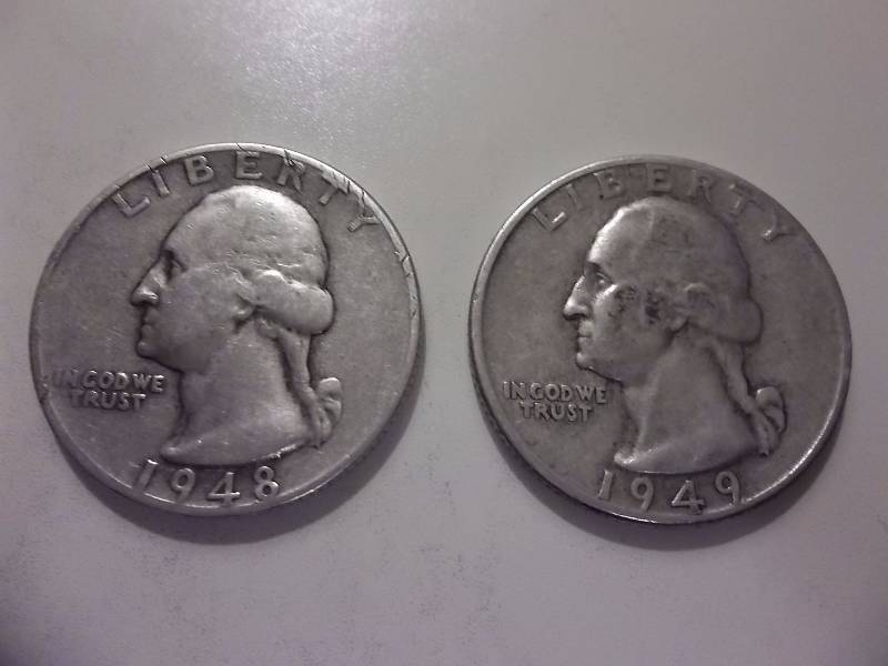1948 S, 1949 D Washington Quarters