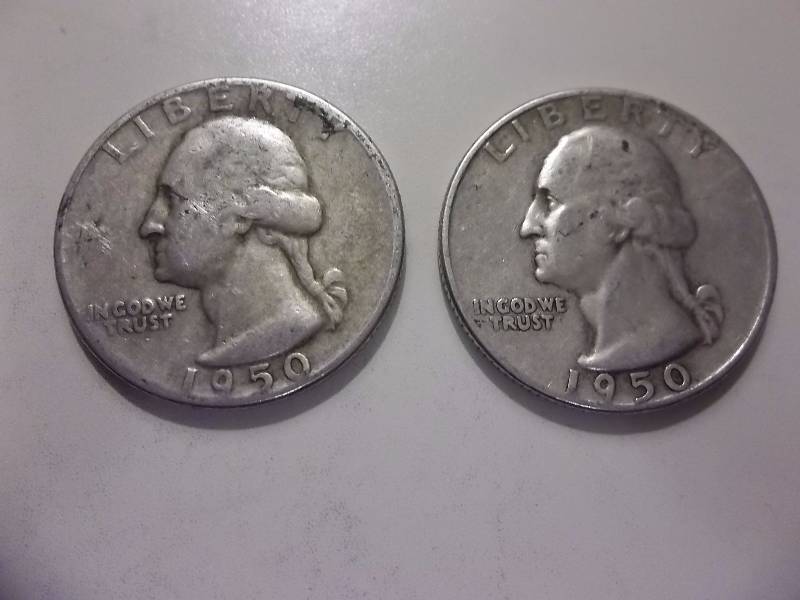 1950 D, 1950 S Washington Quarters