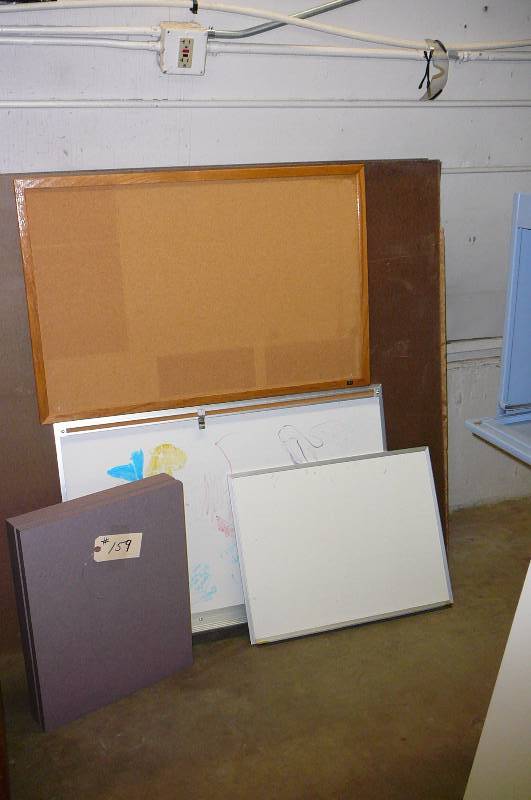 lot 159 image: Dry erase & cork boards