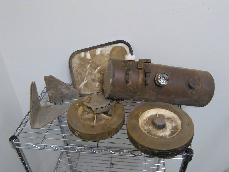 8� Hard tires (2) and vintage tank