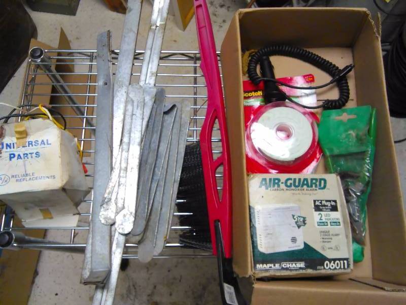 Misc. Sheet metal part, snow brush and more