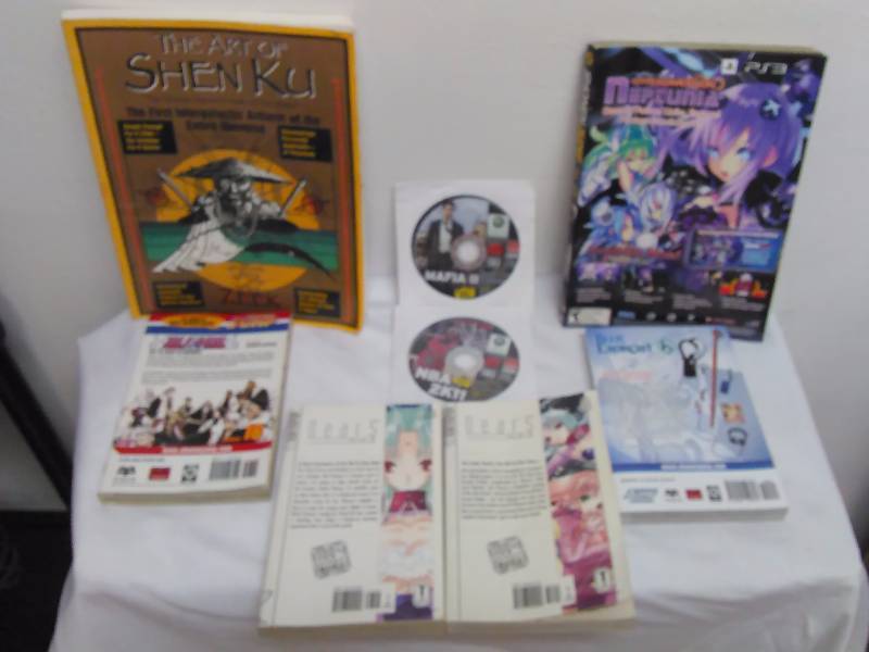 X Box CDS and Books (6) Shonen, Art of Shen Ku X Box Game CDs