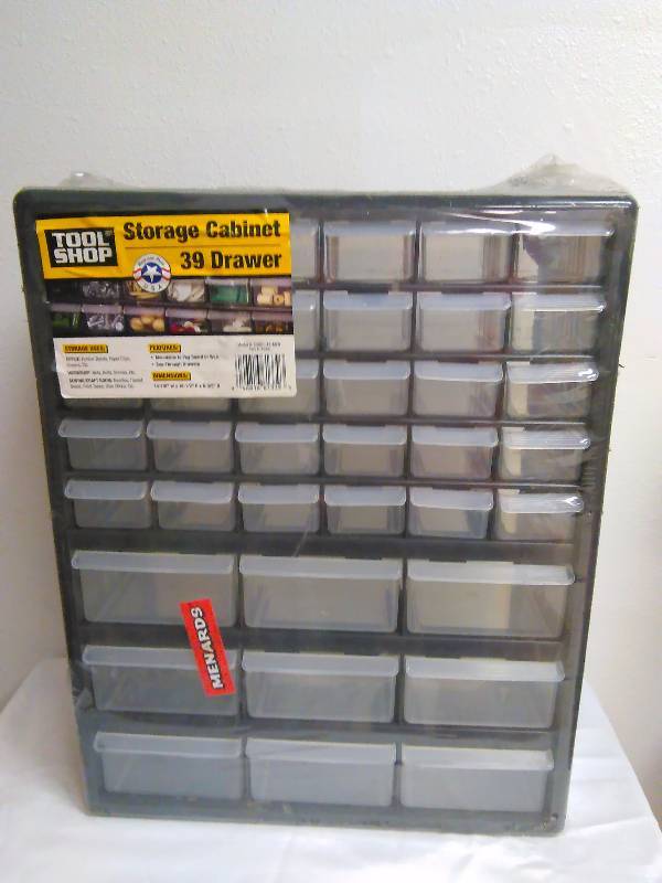 Tool Shop 39 drawer storage cabinet, new in shrink wrap