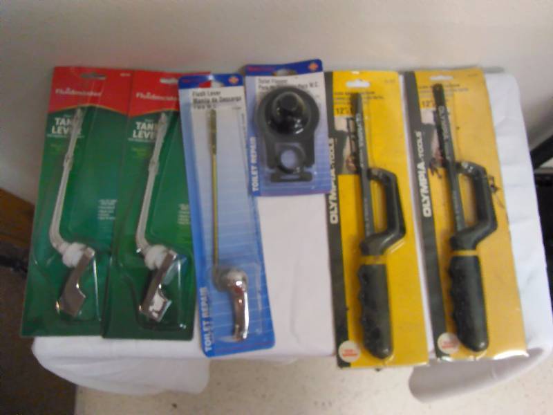 Close quarter hack saw � new (2) and toilet flush handle � new (3)