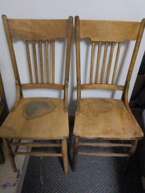 Wood Chairs (2) So vintage they may be antique