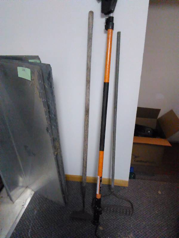 Garden Rake, Hoe and Chainsaw extension (Remington, near new)