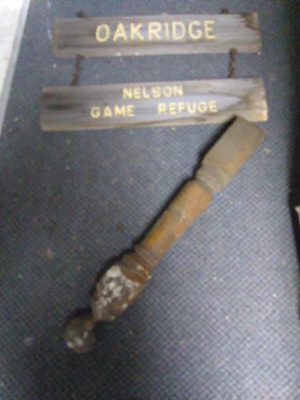 Oak Ridge Game Refuge sign and post