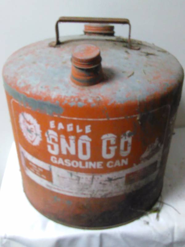 Sno Go Vintage Gasoline Can 5gal.