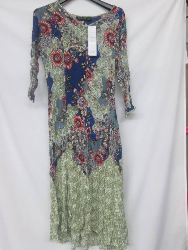 lot 69 image: Lola P Misses Twin Print Dress  BlueGreen