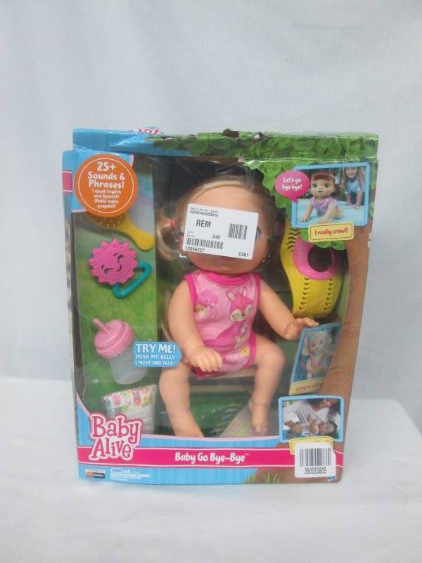 lot 61 image: Hasbro Baby Alive Baby Go Bye-Bye - Blonde