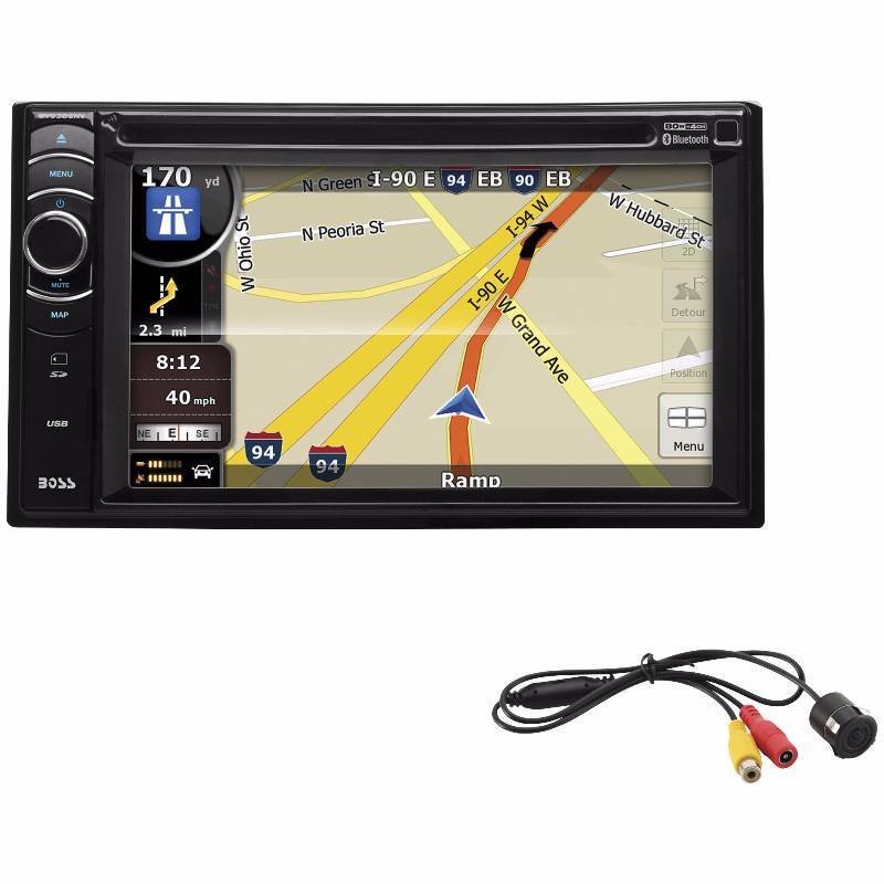 lot 4 image: Boss 320-Watt DVD 6.2 Touch Screen Multimedia Car Stereo with Bluetooth, GPS and Rear View Camera