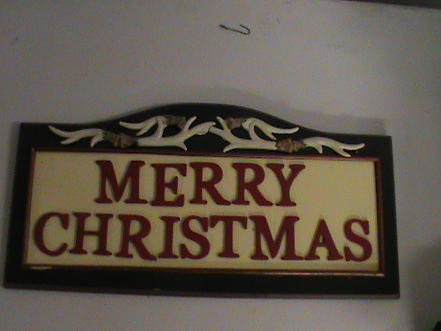 lot 120 image: Merry Christmas Hanging Sign