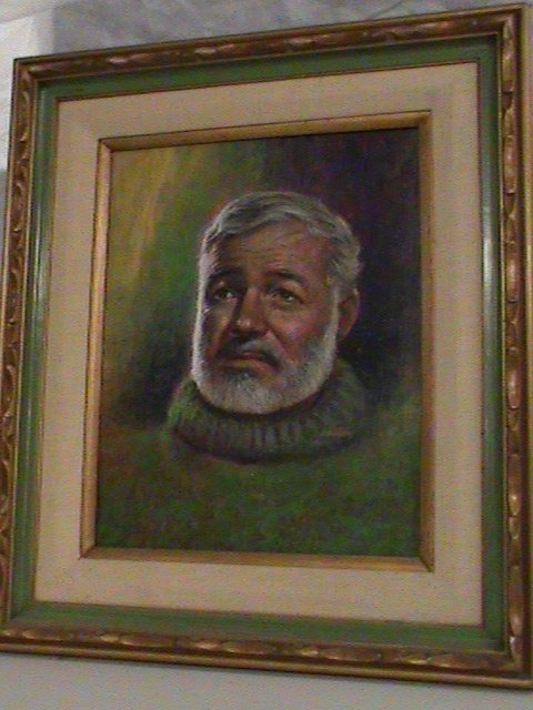 lot 197 image: Ernest Hemmingway painting by Arfstrom