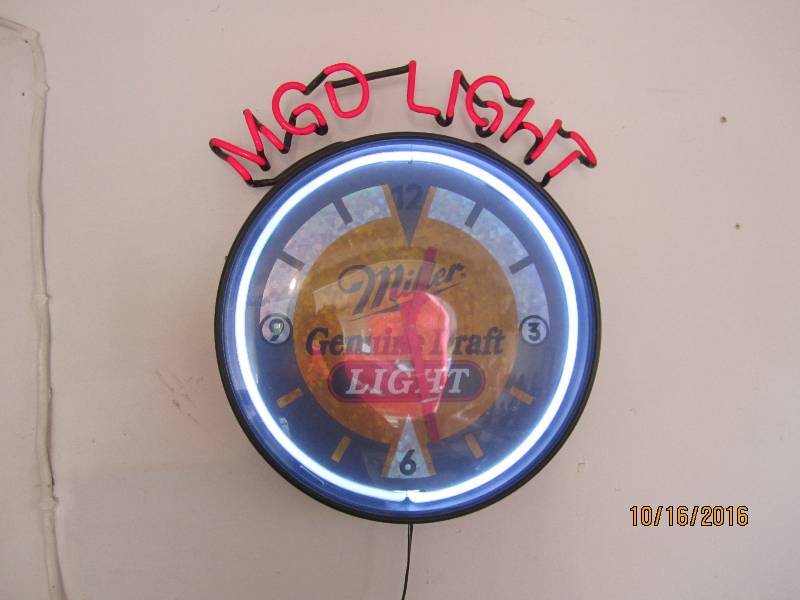 Neon MGD Light clock...
