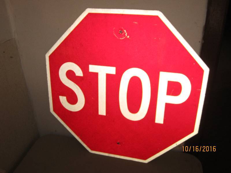 Metal Stop sign...