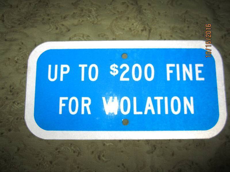 Violation sign...