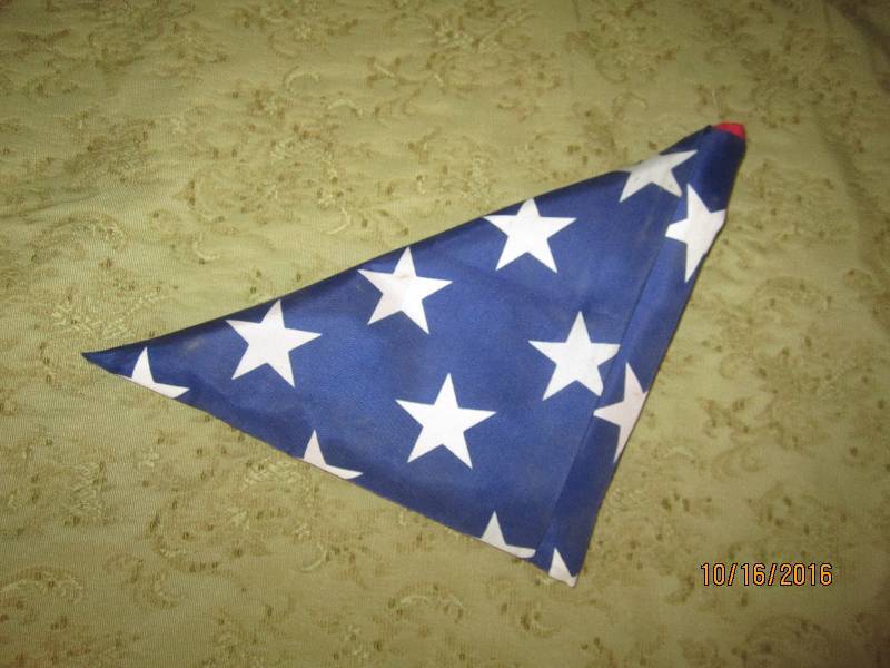 Folded US Flag...