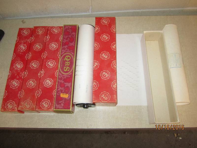Lot of QRS player piano word rolls...