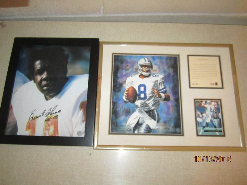 Troy Aikmand picture card and Emmit...
