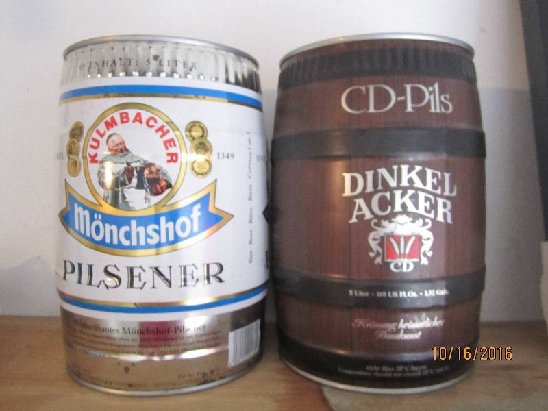 2 beer kegs...