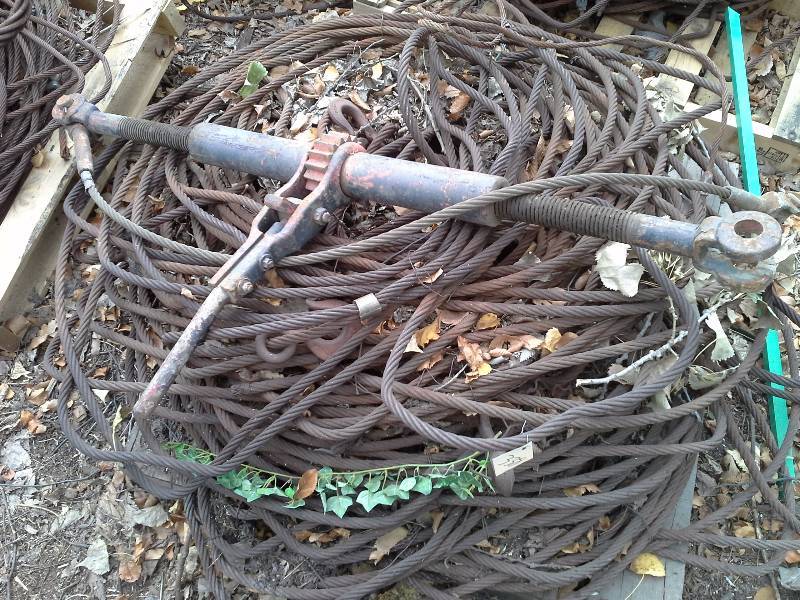 Braided Steel Chokers and Steel Cable, and a Eye-Eye Rachet Turnbuckle