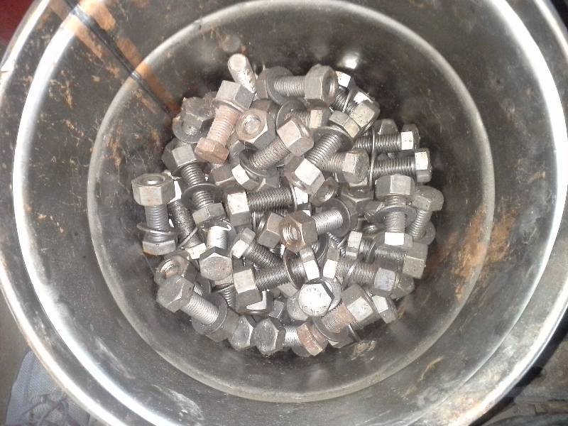 Bucket of Bolts, Washers, and Nuts Steel Erector/Welding Shop