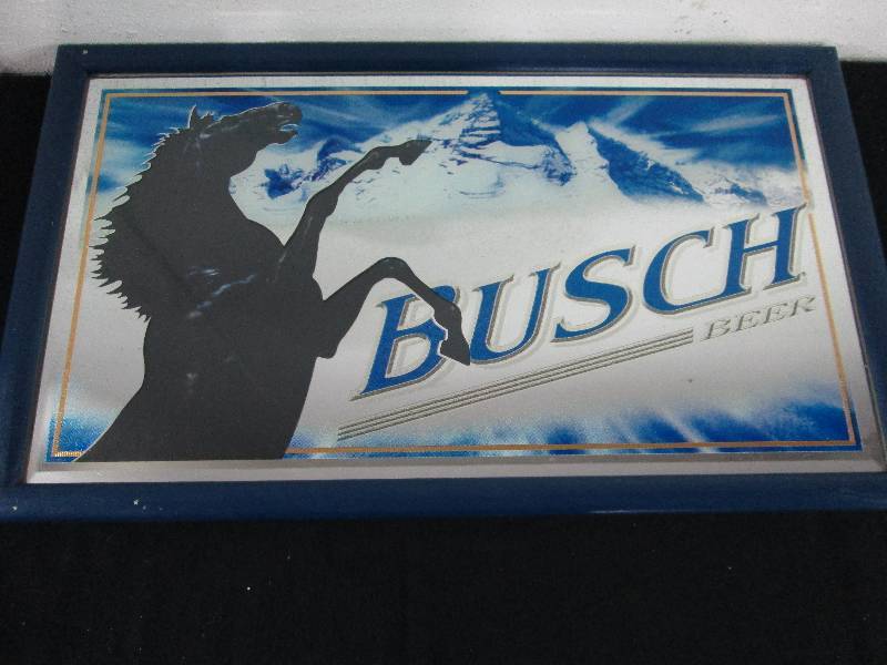 lot 13 image: Busch Beer Wild Stallion Sign