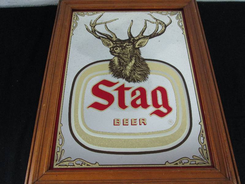 lot 20 image: Stag Beer Mirror