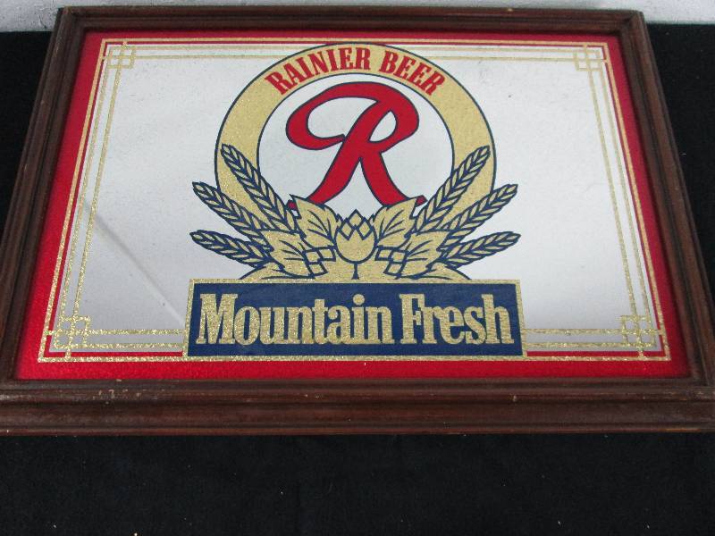 lot 22 image: Rainier Beer Mountain Fresh Mirror