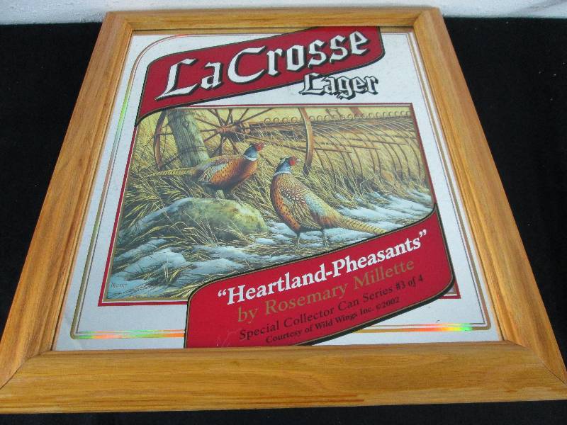lot 25 image: LaCrosse Lager Rosemary Millette Pheasant Sign
