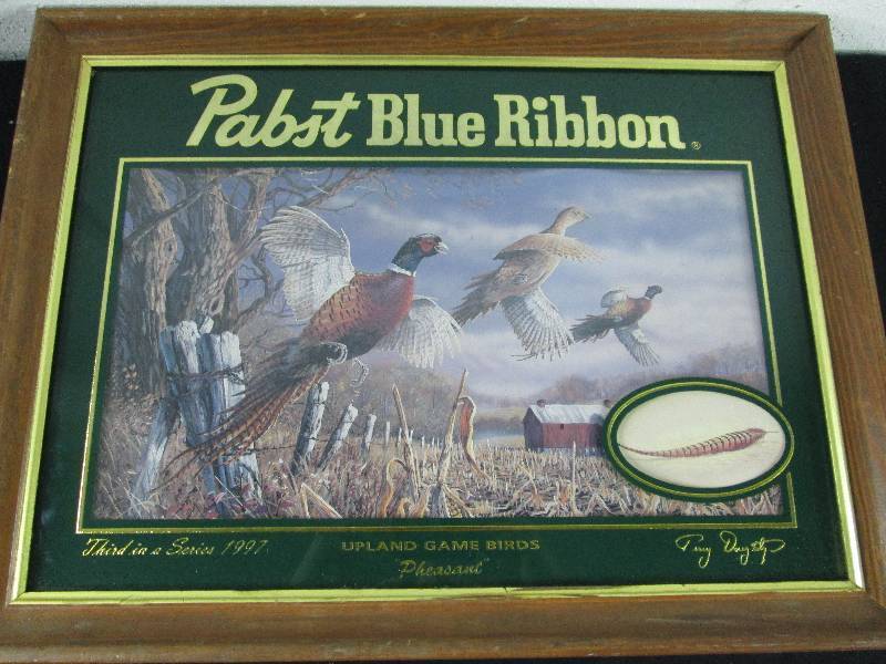 lot 34 image: Pabst Blue Ribbon Beer pheasant Picture
