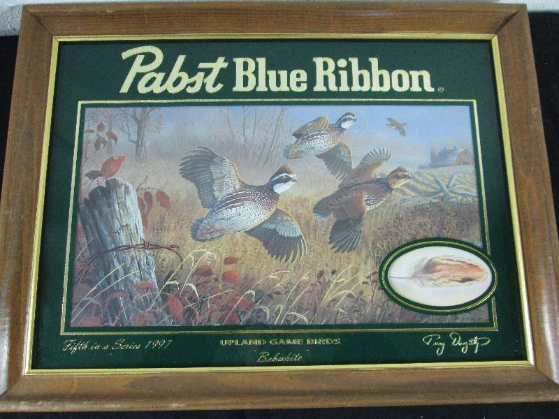 lot 36 image: Pabst Blue Ribbon Beer Quail Picture