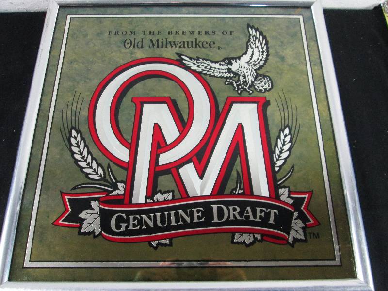 lot 37 image: Old Milwaukee Genuine Draft Sign