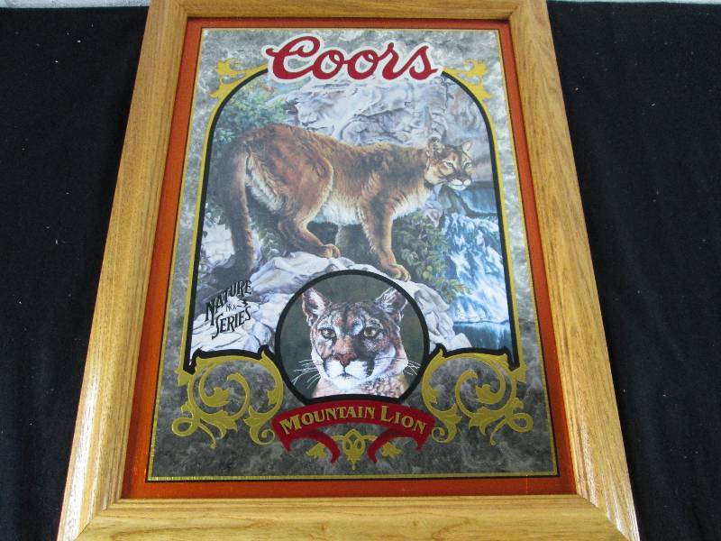 lot 43 image: Coors Beer Bar Mountain Lion  Sign