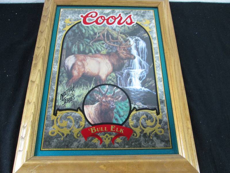 lot 45 image: Coors Beer Bar Bull Elk  Sign