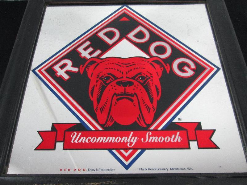 lot 50 image: Red Dog Beer Mirror