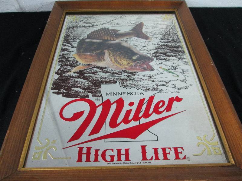 Miller High Life Minnesota series Walleye Mirror | Foley Auction Part 6