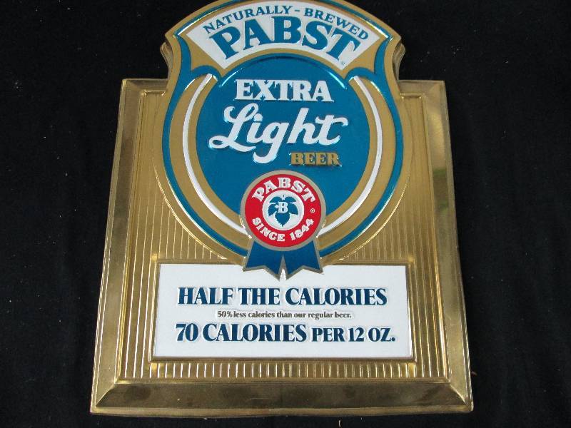 lot 60 image: Pabst Extra Light Sign