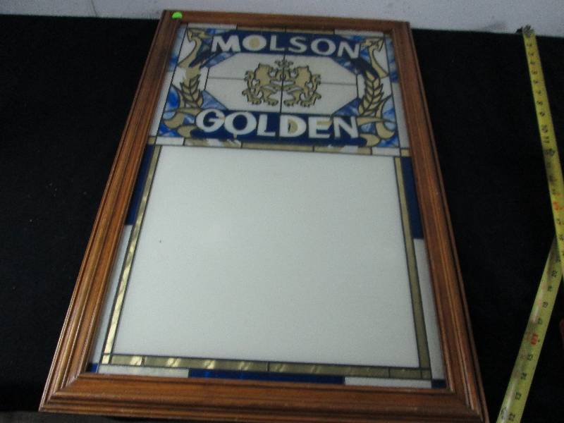 lot 80 image: Molson Golden Glass Menu Board