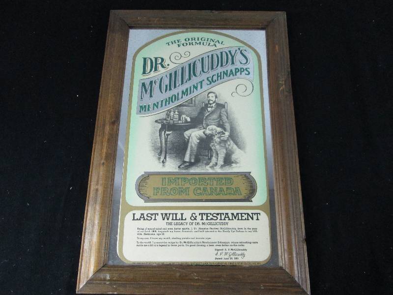 lot 84 image: Dr McGillcuddys Menthol Mint Schnapps Sign