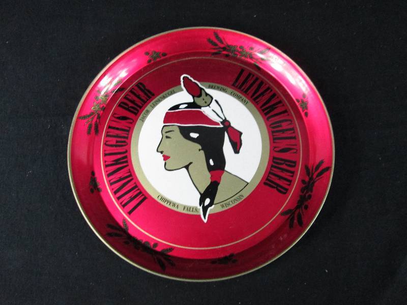 lot 170 image: Vintage Leinenkugels Beer Serving Tray