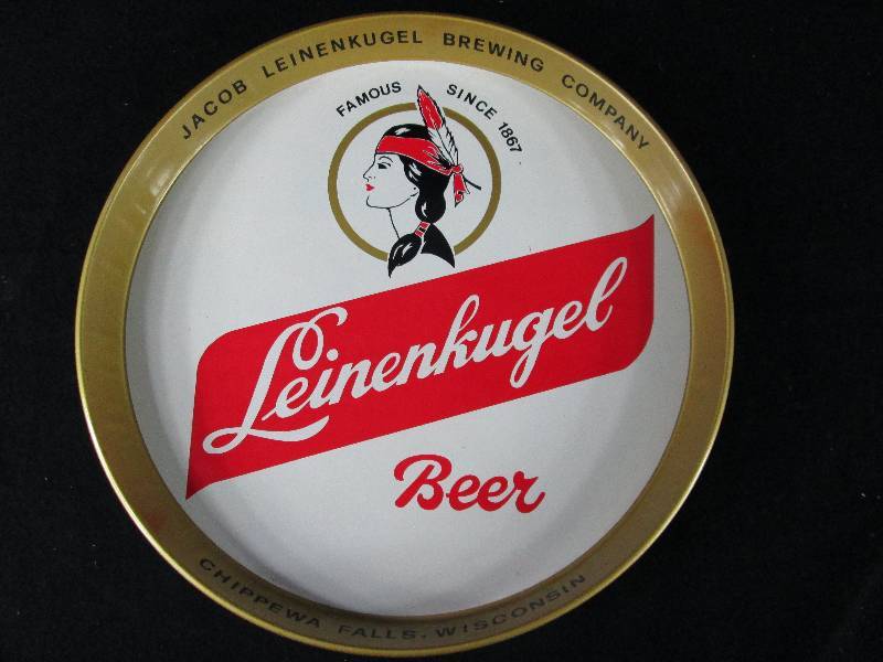lot 171 image: Vintage Leinenkugels Beer Serving Tray