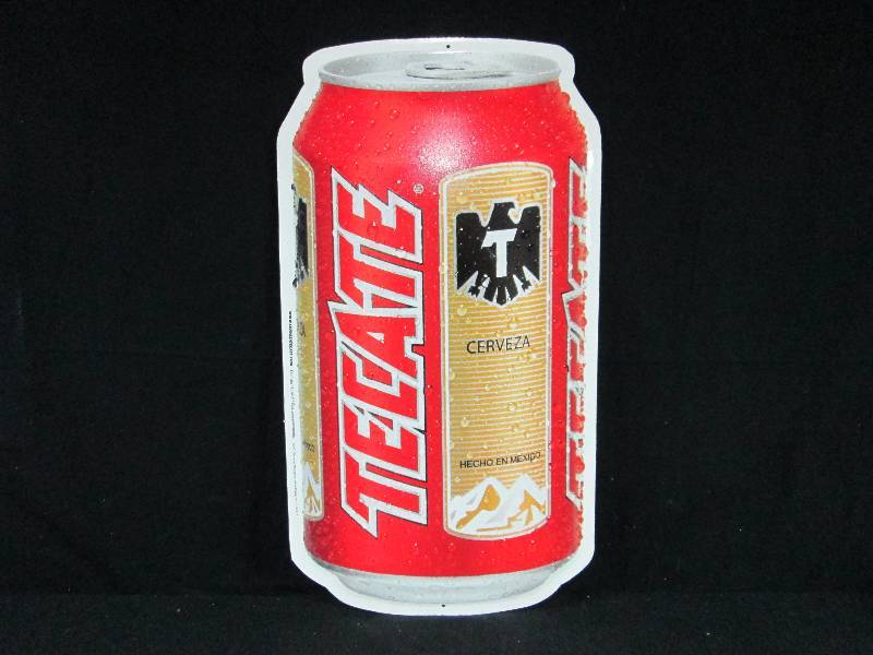 lot 184 image: Tecate Embossed Tin Sign